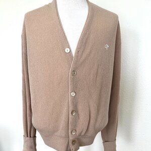 70's Arnie Mens Cardigan Tan - Arnold Palmer - Size Medium